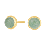 Nordahl - Sweets grön aventurine 7mm örhänge guld