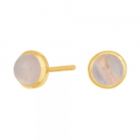 Nordahl - Sweets rosen quartz 7mm örhänge guld