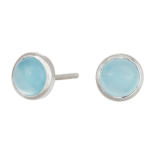 Nordahl - Sweets blå chalcedon 7mm örhänge silver