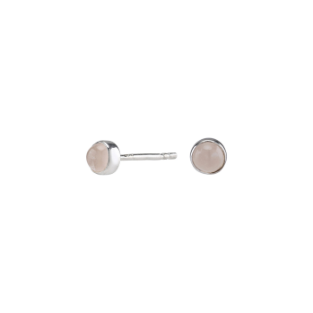 Nordahl - Sweets rosen quartz 4,5mm örhänge silver