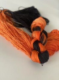 Halloween sockgarn - Halloween orange/svart