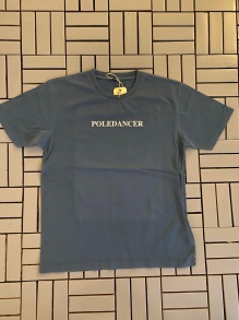 Blå T-shirt 'Poledancer' - Blå T-shirt 'Poledancer' M