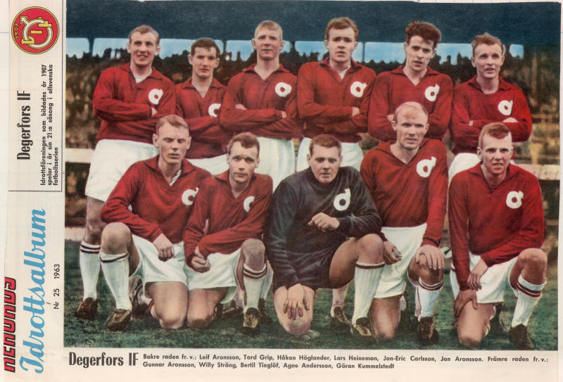 Degerfors, som länge kämpade med IFK Norrköping om det Allsvenska guldet 1963.