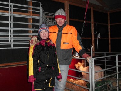 Jag och Herman i fårhuset. Jag och Herman i fårhuset.