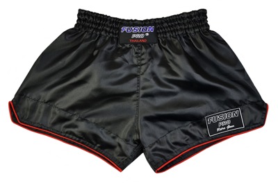 Fusion Pro Retro Shorts Svart-Röd MT-07 - Fusion Pro Retro Shorts Svart-Röd Small