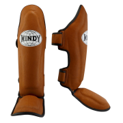 Windy Pro Benskydd Brun-Svart Skinn