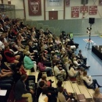 Ca. 400 personer såg föreläsningen med Mark Levengood