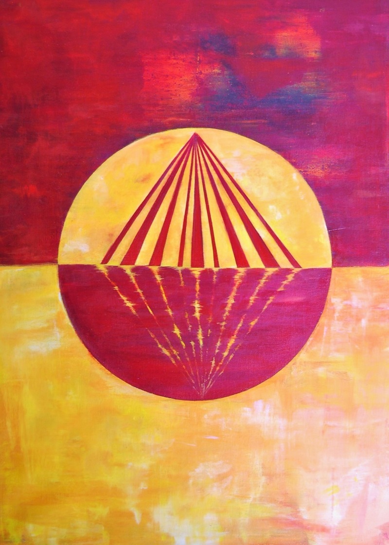 'Perceive the invisible of nine' - Acrylic on canvas, 50x70 cm 'Perceive the invisible of nine' - Acrylic on canvas, 50x70 cm
