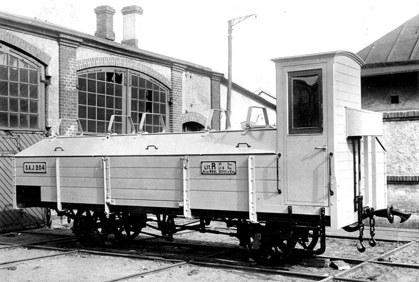 SAJ 204 en kalkvagn levererad av Waggonfabriken i Arlöv, Skåne för kalktransporter för Persbergs(Gullhögen) & Carlsro kalkbrott. (Skövde Stadsmuseum)