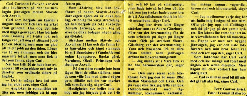 Tidningsurklipp från Gunborg Ferms samling, Ljungstorp, 2014 Klicka på bilden för att läsa texten!