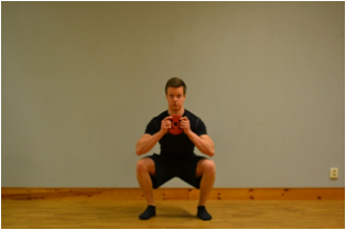 Bottenpositionen i en Goblet Squat Bottenpositionen i en Goblet Squat